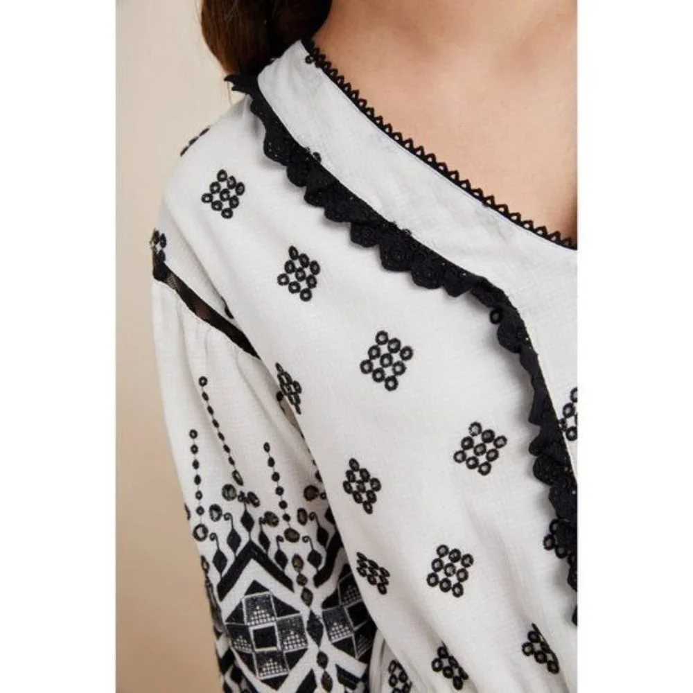 Anthropologie Francine Eyelet Mini Dress - Picture 2 of 14